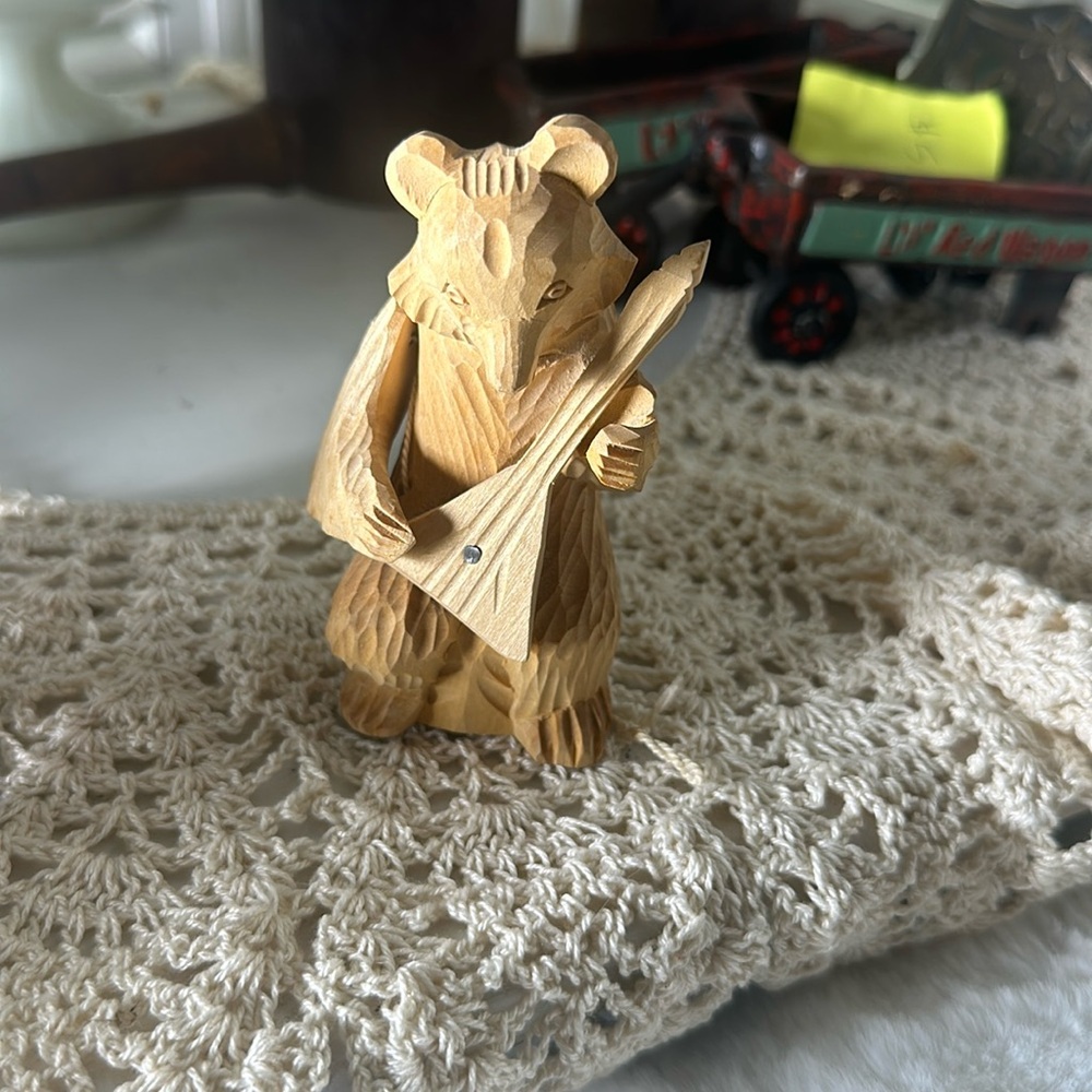 Russian Hand Carved Bear